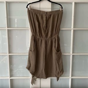 Cloth & Stone Strapless Tie-Waist Dress